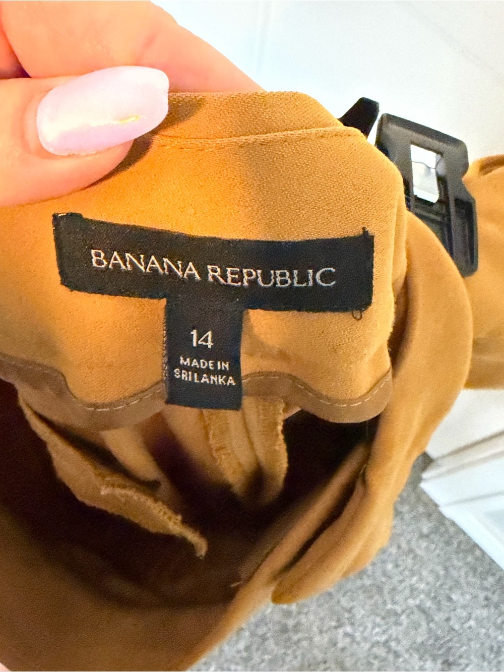 Banana Republic Mustard/Camel/Tan Wide-Leg Dress Pants - Picture 3 of 4